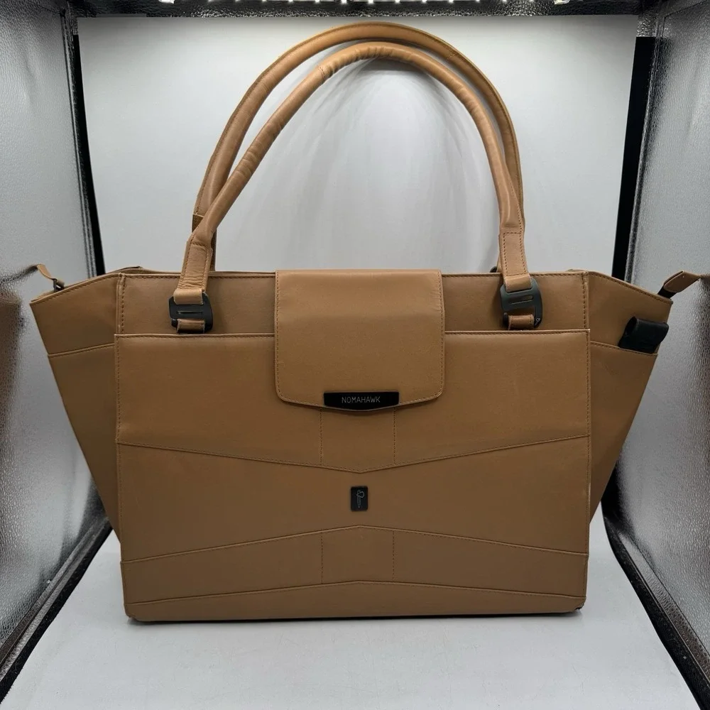 Nomahawk Urban Nomad Leather Tote Shoulder Bag Remote Laptop Platform Commuter